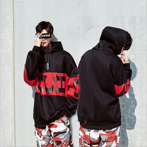 Hip Hop Hoodie Men Spring Fleece Street wear Hooded Cloth Soft Loose Style Letter Printed Suprem Mens Hoodies