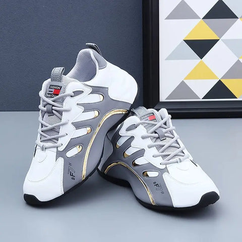 Luxury Men's Sneakers High Quality Leather Casual Shoes for Men Fashion All-match Sport Shoes Platform Comfor Men Running Shoes